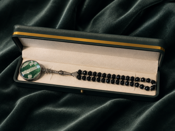 ChatGPT Image May 24, 2026, 10_32_52 PM Green Kiswah Chamber Tasbih (With black Tasbih)